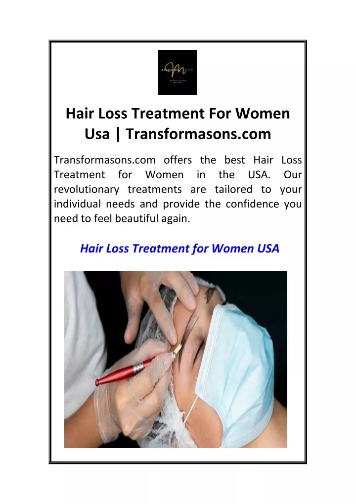 hair loss treatment for women usa transformasons