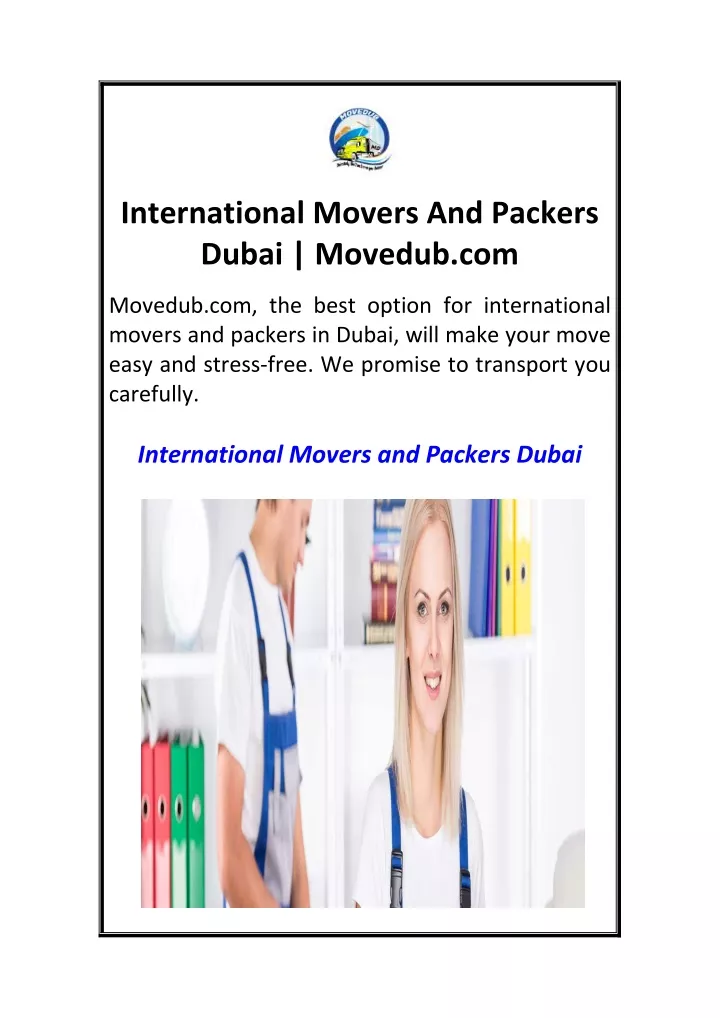 international movers and packers dubai movedub com
