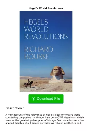 full✔download️⚡(pdf) Hegel’s World Revolutions
