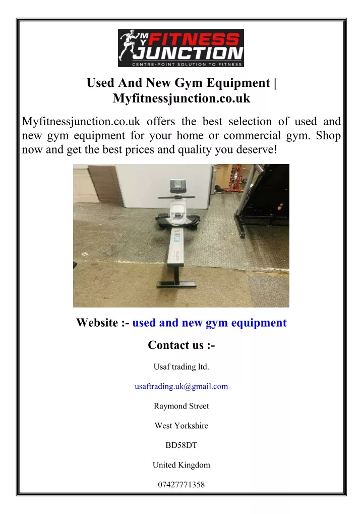 used and new gym equipment myfitnessjunction co uk