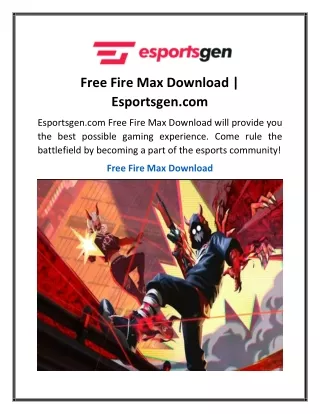 Free Fire Max Download Esportsgen