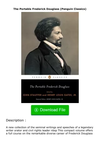 ❤PDF⚡ The Portable Frederick Douglass (Penguin Classics)