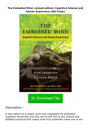 (❤️pdf)full✔download The Embodied Mind, revised edition: Cognitive Science and Human Experience (Mit Press)