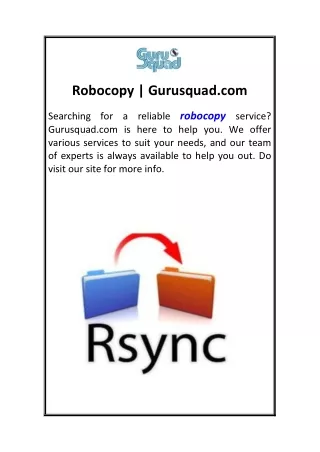 Robocopy  Gurusquad.com