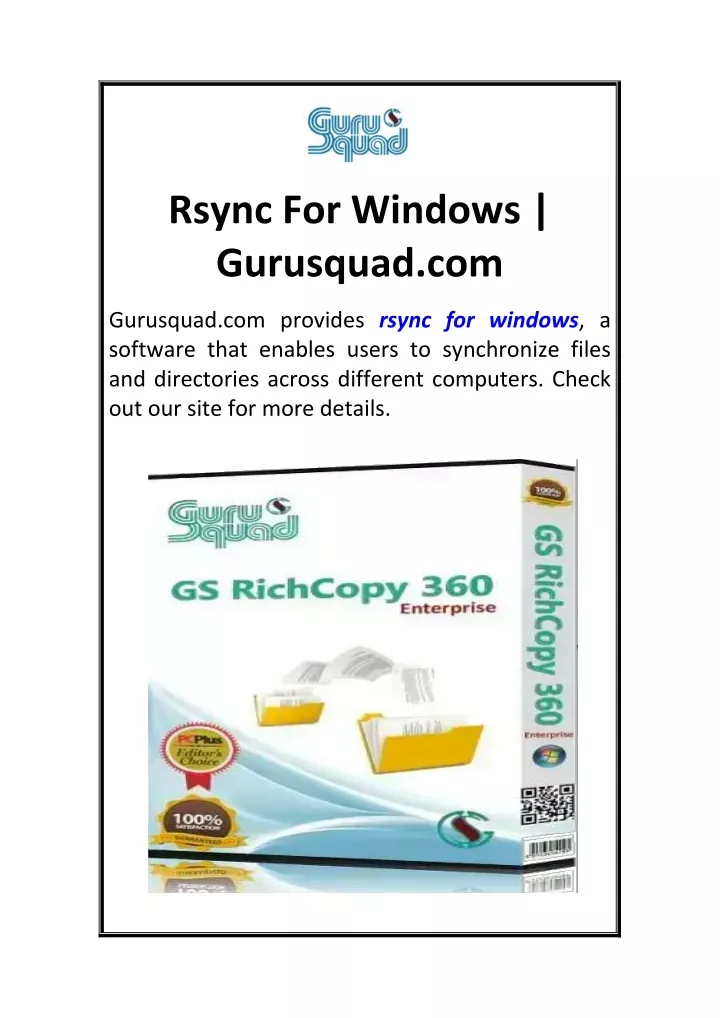 rsync for windows gurusquad com