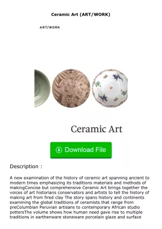 free read (✔️pdf❤️) Ceramic Art (ART/WORK)