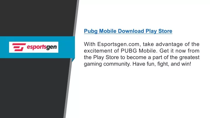 pubg mobile download play store