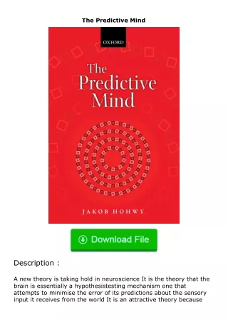 [READ]⚡PDF✔ The Predictive Mind