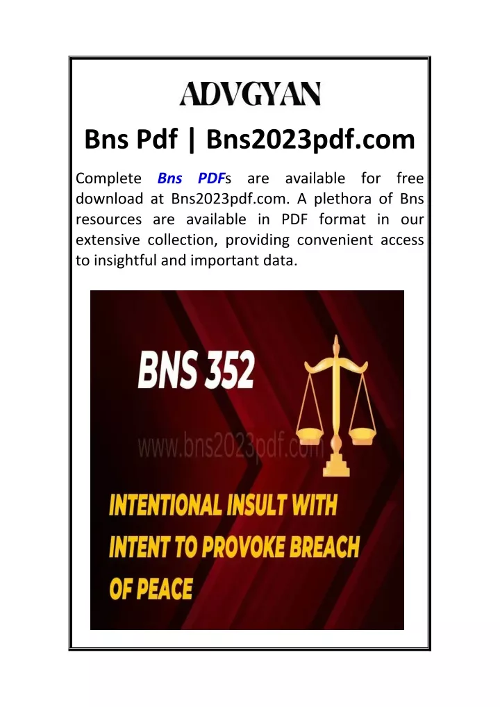 bns pdf bns2023pdf com