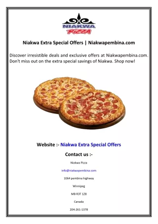 Niakwa Extra Special Offers   Niakwapembina.com