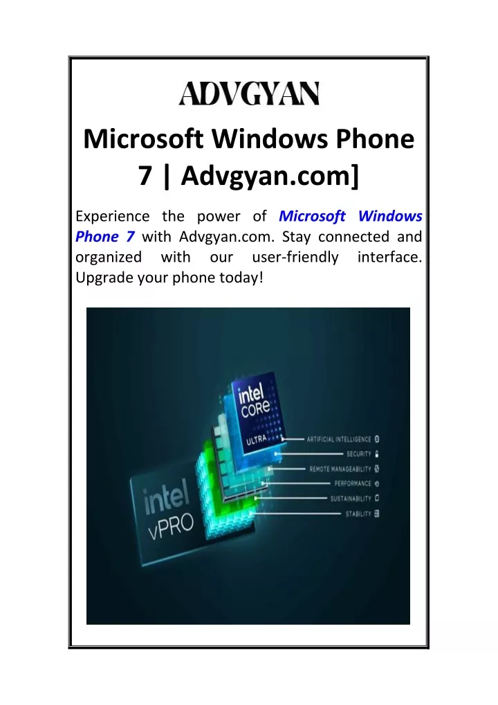 microsoft windows phone 7 advgyan com