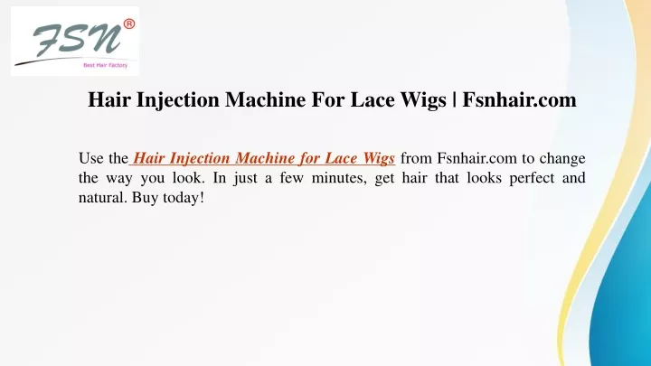 hair injection machine for lace wigs fsnhair com