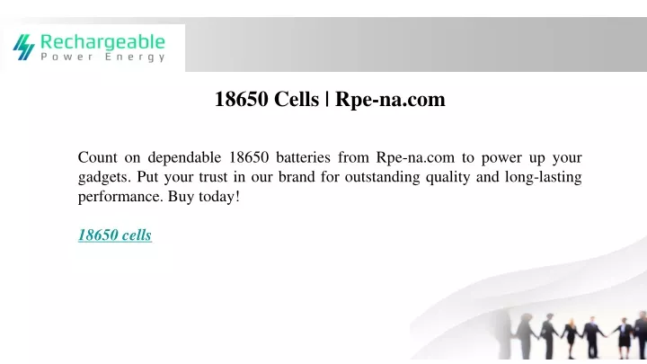 18650 cells rpe na com