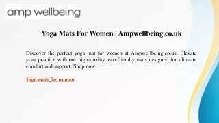 Yoga Mats For Women Ampwellbeing.co.uk1