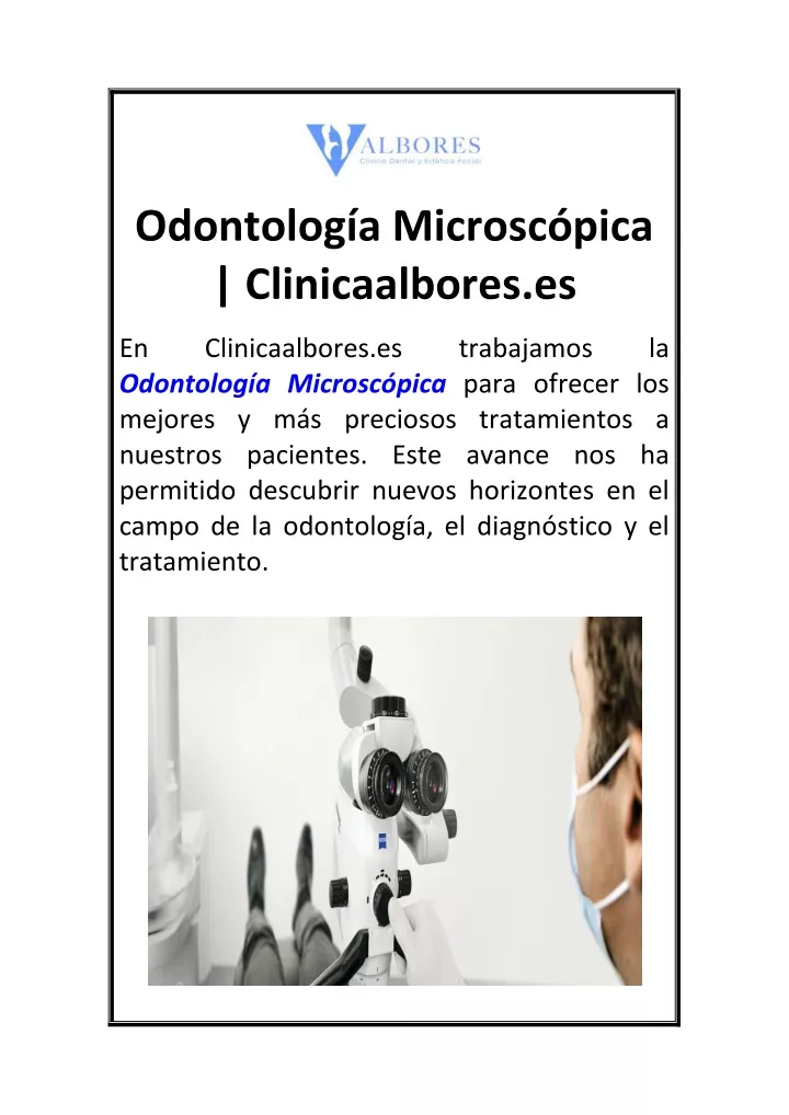 odontolog a microsc pica clinicaalbores es