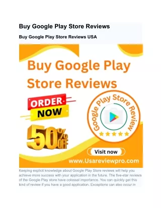 Buy Google Play Store Reviews