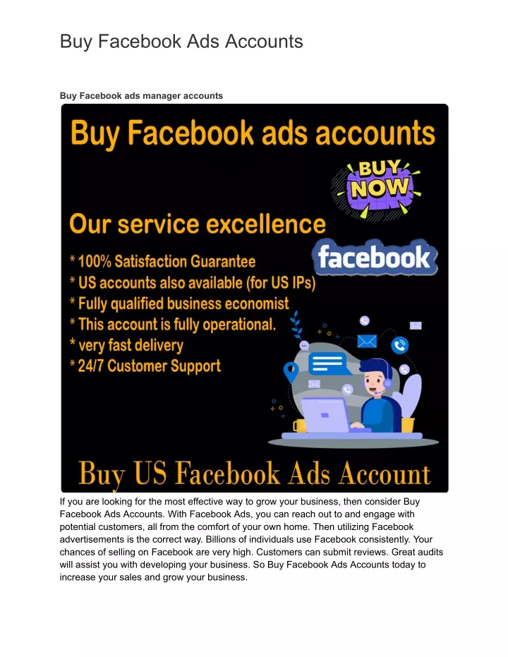 buy facebook ads accounts