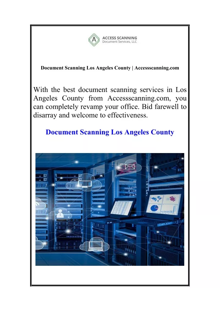 document scanning los angeles county