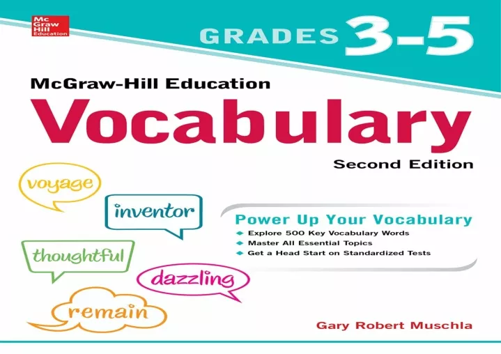 PPT - PDF_ McGraw-Hill Education Vocabulary Grades 3-5, Second Edition ...