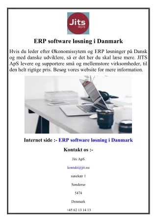 ERP software løsning i Danmark