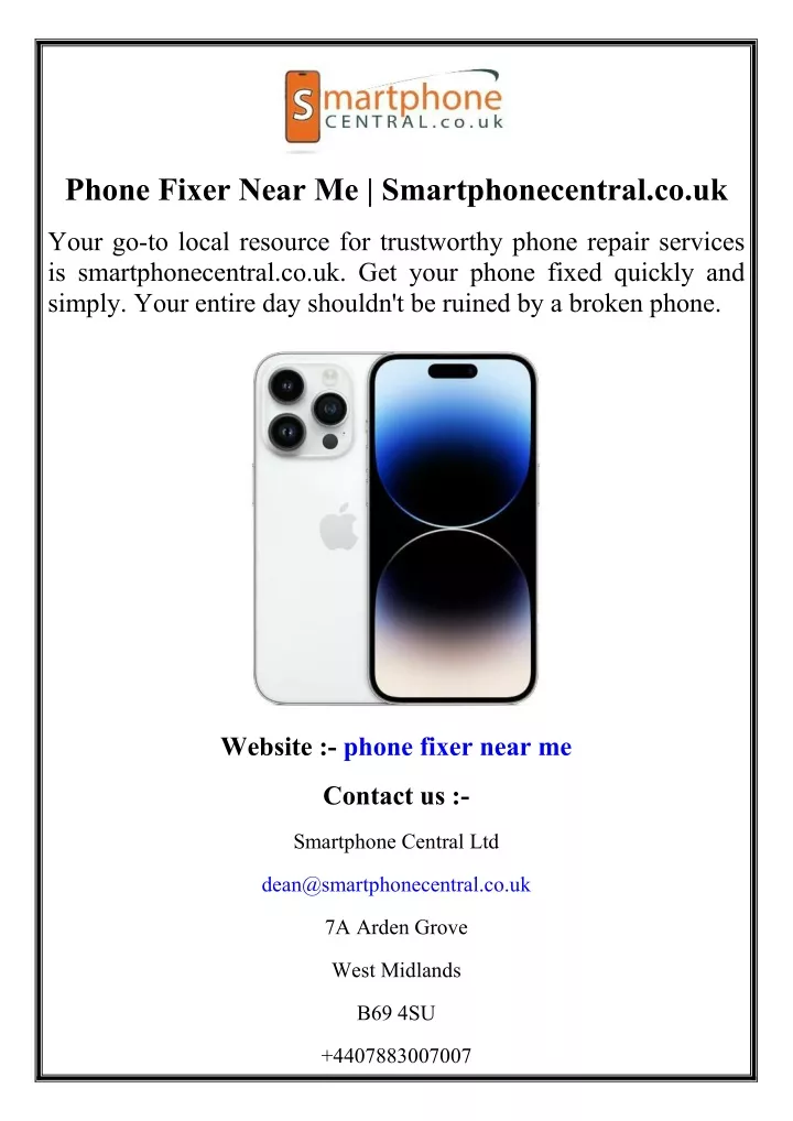 phone fixer near me smartphonecentral co uk