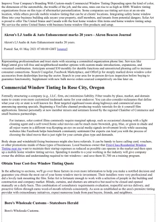 Workplace & Industrial Window Tinting