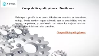 Comptabilité syndic gérance  Nouila.com