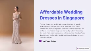 Premium Bridal Studio Experience in Singapore | FleurDsign.com