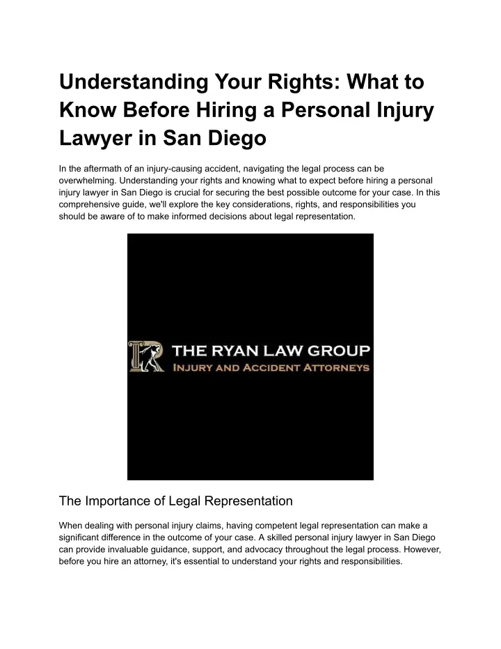 understanding your rights what to know before