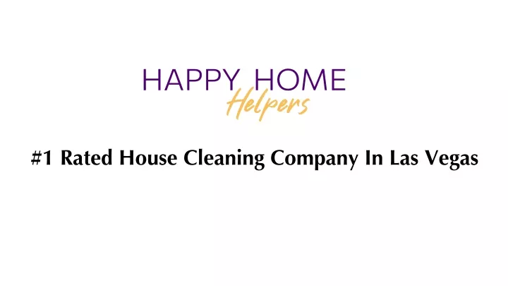 1 rated house cleaning company in las vegas