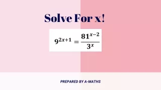 Solve For X ! Mathematics Olympiad Problem