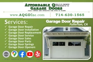 Garage Door Repair Fullerton, CA