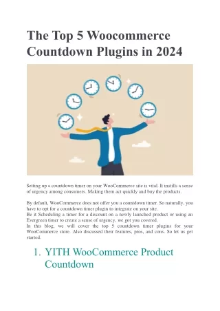 The Top 5 Woocommerce Countdown Plugins in 2024