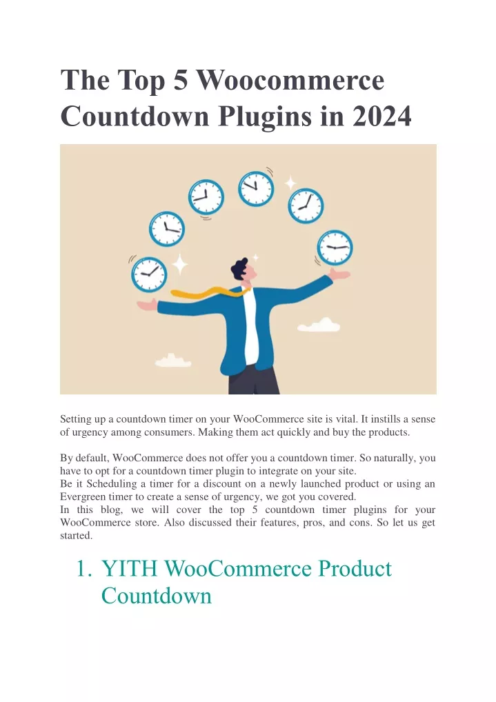 the top 5 woocommerce countdown plugins in 2024