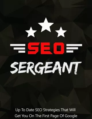 SEO Sergeant high-caliber marketing software