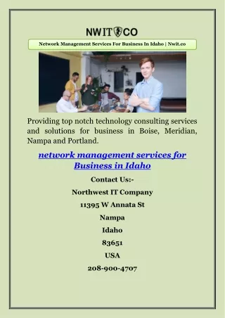 Network Management Services For Business In Idaho | Nwit.co