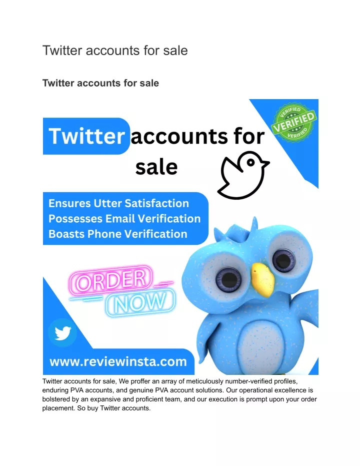 twitter accounts for sale