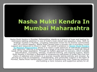 Vyasan Mukti Kendra In Mumbai Maharashtra
