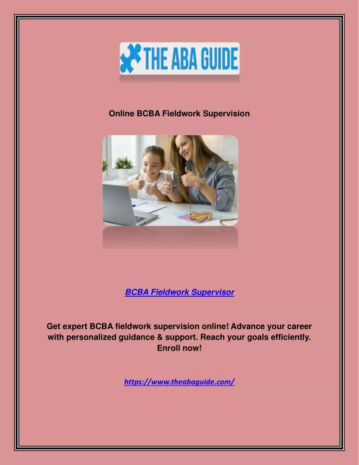 online bcba fieldwork supervision