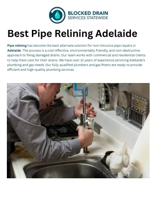 Hydro Jet Drain Cleaning Services in Adelaide by Blocked Drains Statewide (2)