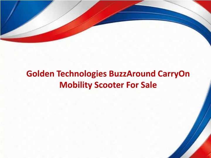 golden technologies buzzaround carryon mobility