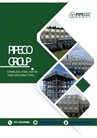 stainless steel water tank Catalogue - pipeco group