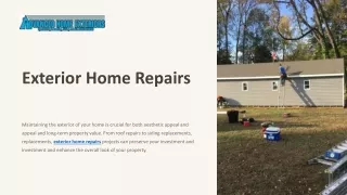 Transform Your Home's Exterior with Advanced Repair Solutions