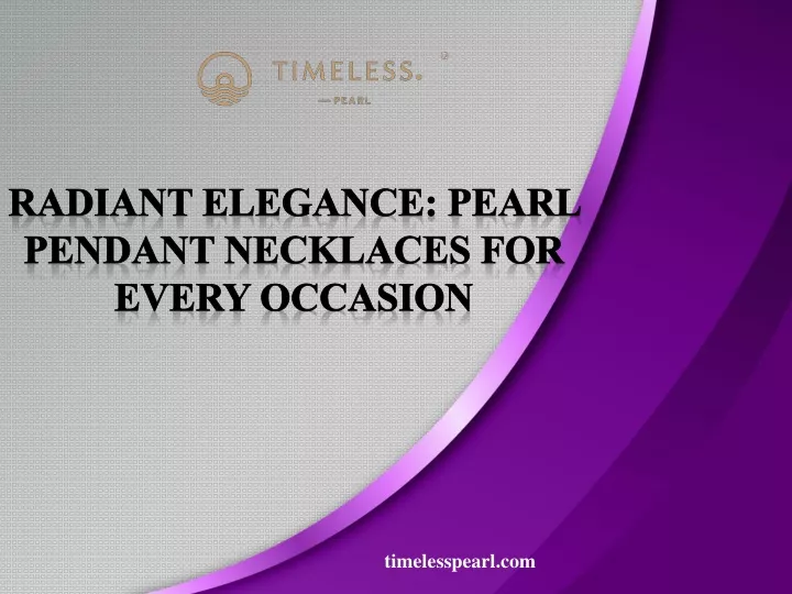 radiant elegance pearl pendant necklaces
