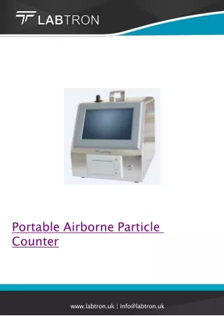 portable airborne particle counter