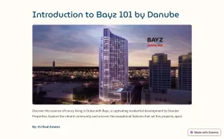 Discover Luxurious Property : Bayz 101 by Danube