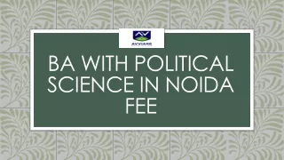BA with political science in noida fee