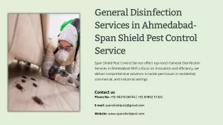 General Disinfection Services in Ahmedabad, Best General Disinfection Services i
