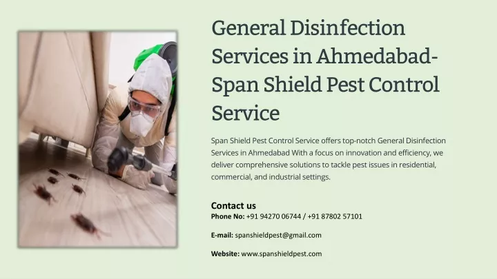 general disinfection services in ahmedabad span