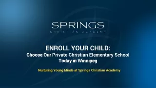 Elevate Education: Join Our Private Christian Elementary School in Winnipeg